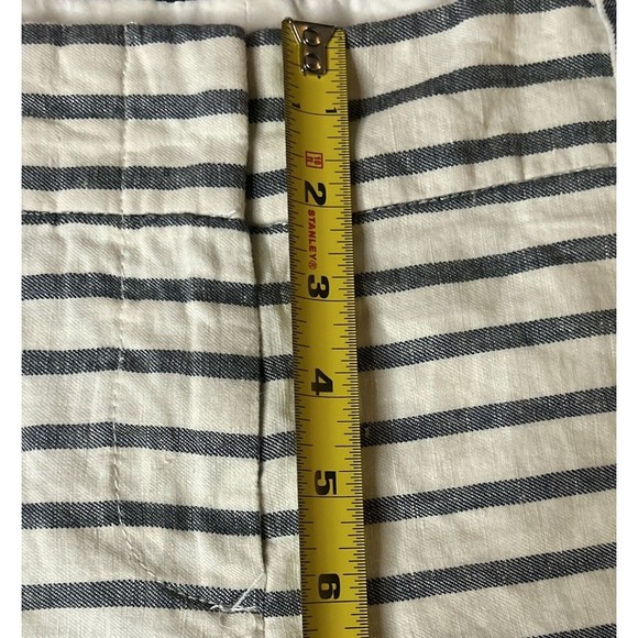 Tommy Hilfiger Linen Cotton Striped Shorts Women’s Size 4 Pockets Preppy - Picture 3 of 15